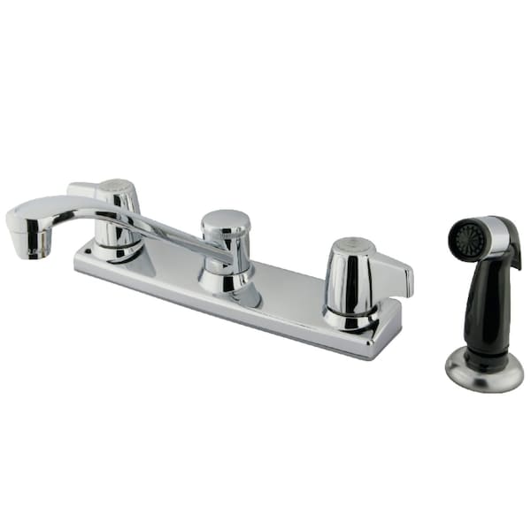 KB120P 8" Centerset Kitchen Faucet, Polished Chrome
